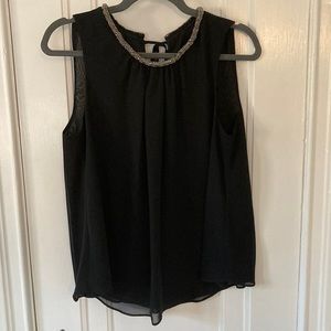 ⭐️ 3-$20 ⭐️ Classy beaded collar chiffon tank top